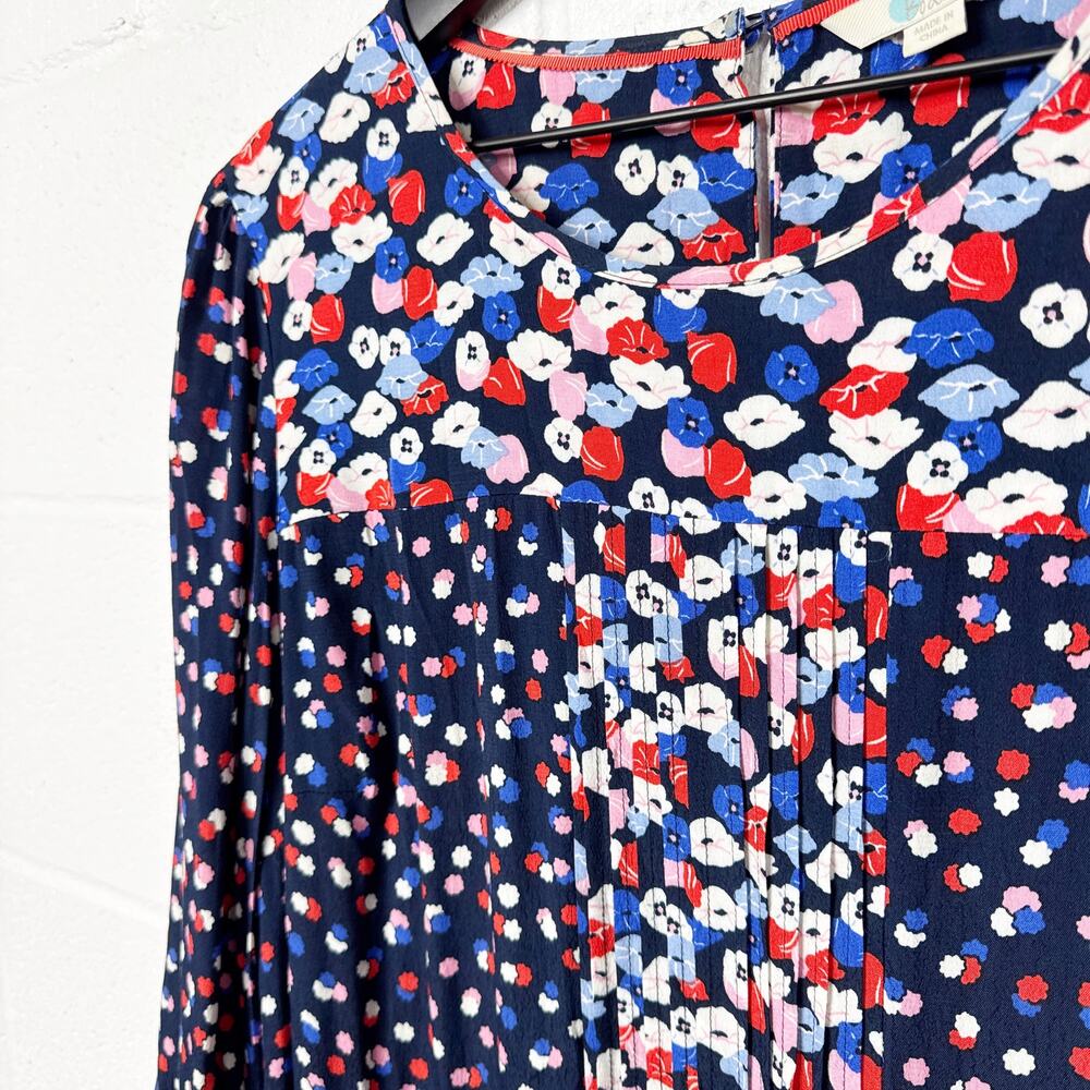 Boden Navy and Pink Patterned Dress 16L - Picture 8 of 11